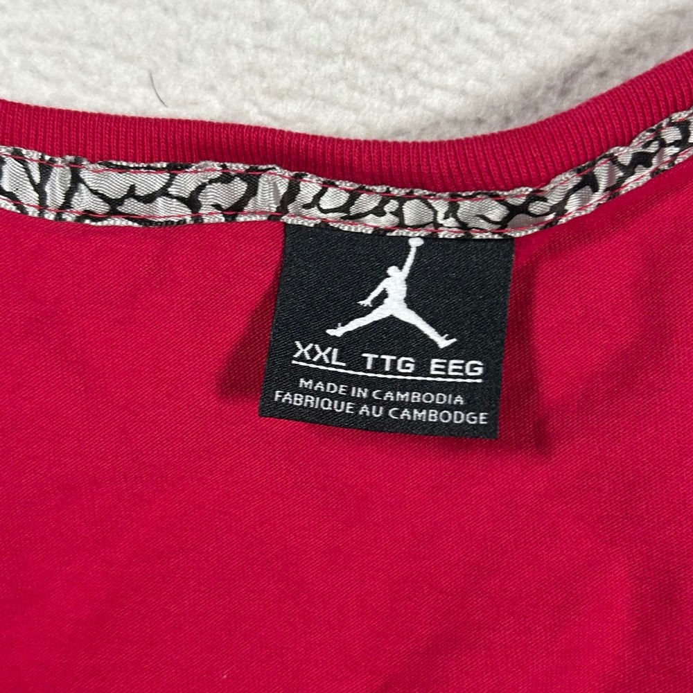 Jordan Tank Top Mens XXL Red Striped Back Jumpman Logo Basketball Gym Sleeveless - Picture 4 of 6